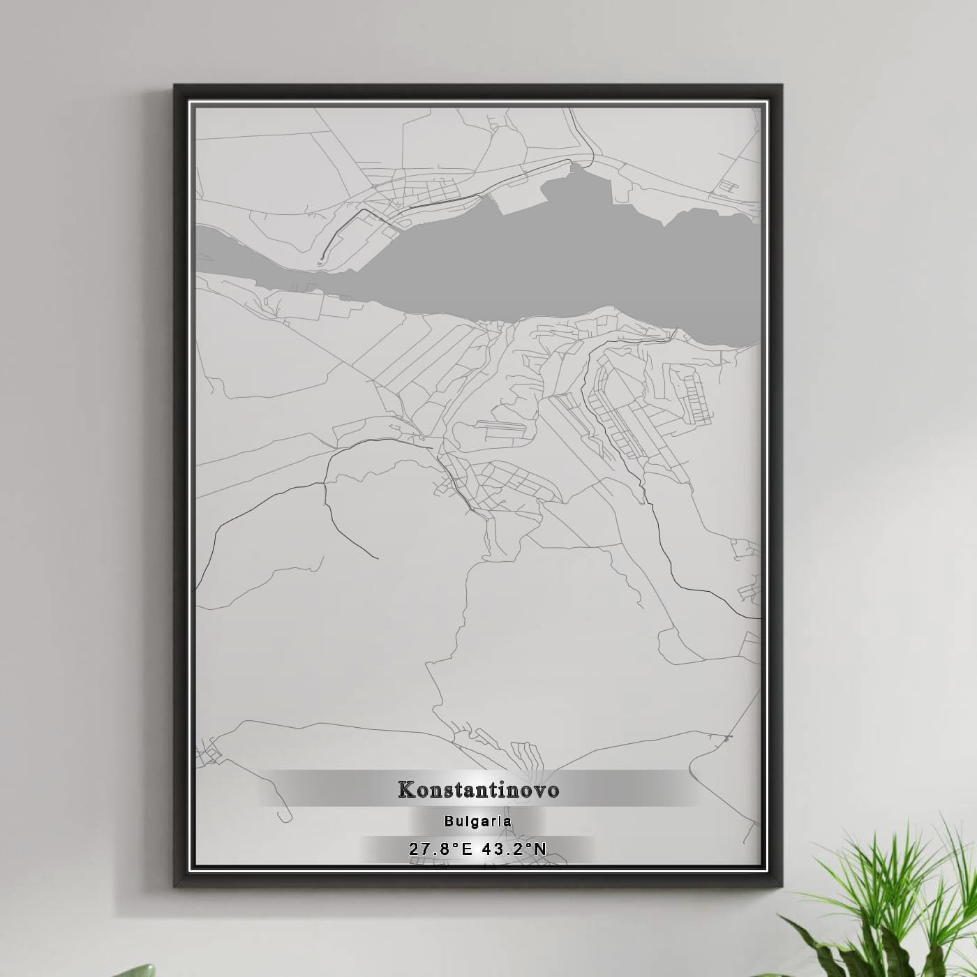 ROAD MAP OF KONSTANTINOVO, BULGARIA BY MAPBAKES