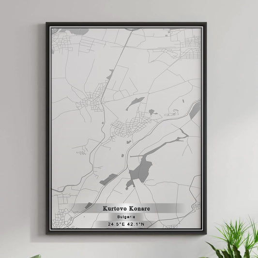 ROAD MAP OF KURTOVO KONARE, BULGARIA BY MAPBAKES