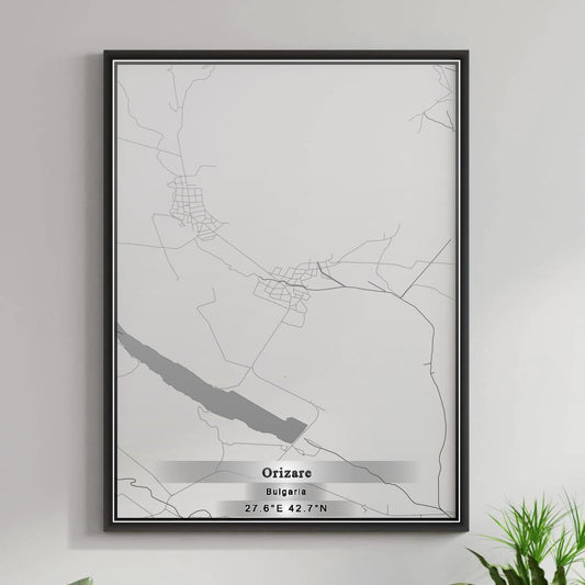 ROAD MAP OF ORIZARE, BULGARIA BY MAPBAKES