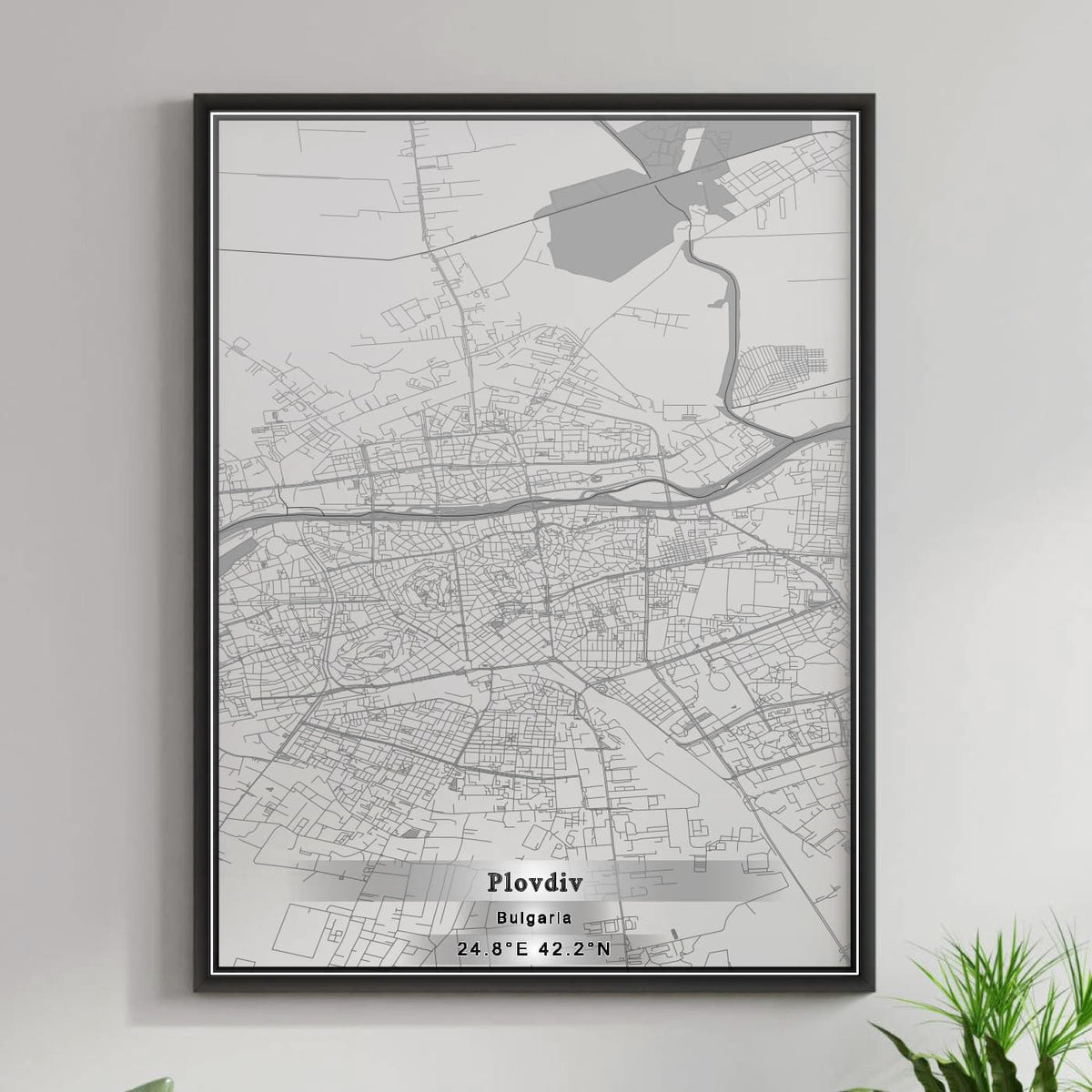 ROAD MAP OF PLOVDIV, BULGARIA BY MAPBAKES