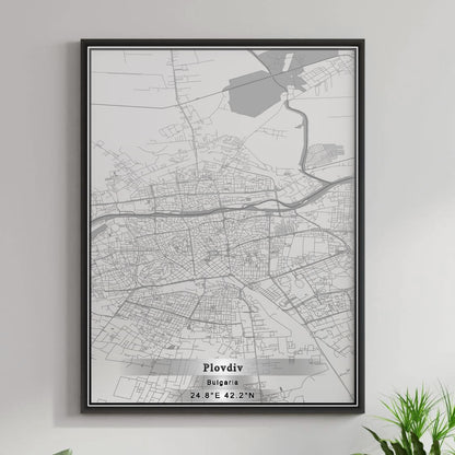 ROAD MAP OF PLOVDIV, BULGARIA BY MAPBAKES