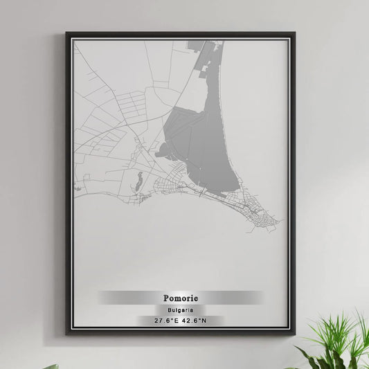 ROAD MAP OF POMORIE, BULGARIA BY MAPBAKES