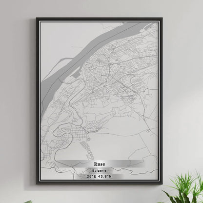 ROAD MAP OF RUSE, BULGARIA BY MAPBAKES