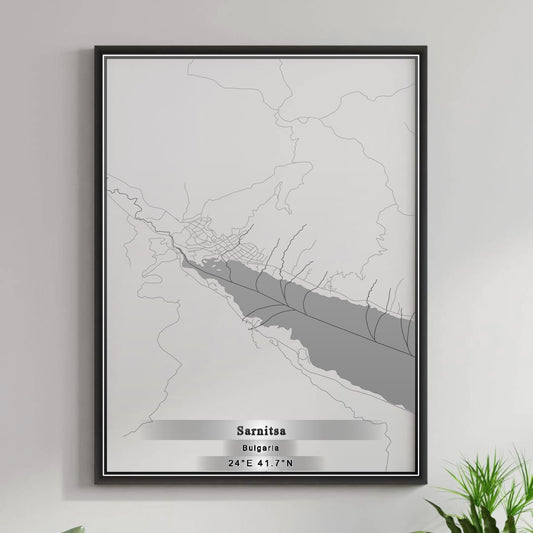 ROAD MAP OF SARNITSA, BULGARIA BY MAPBAKES