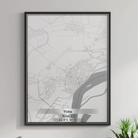 ROAD MAP OF VIDIN, BULGARIA BY MAPBAKES