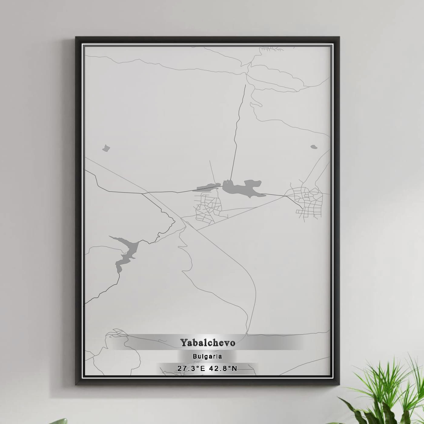 ROAD MAP OF YABALCHEVO, BULGARIA BY MAPBAKES