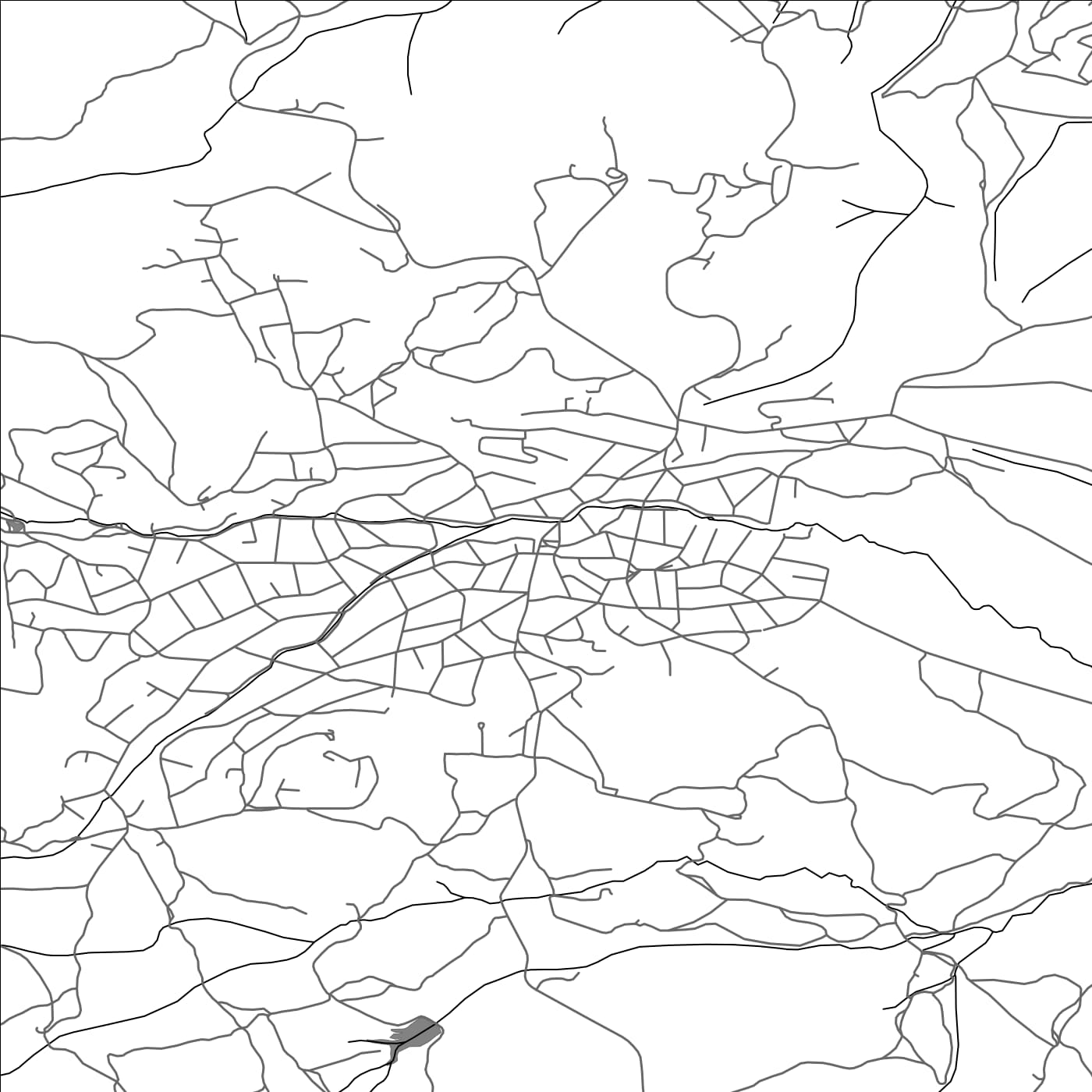 ROAD MAP OF BISTRITSA, BULGARIA BY MAPBAKES