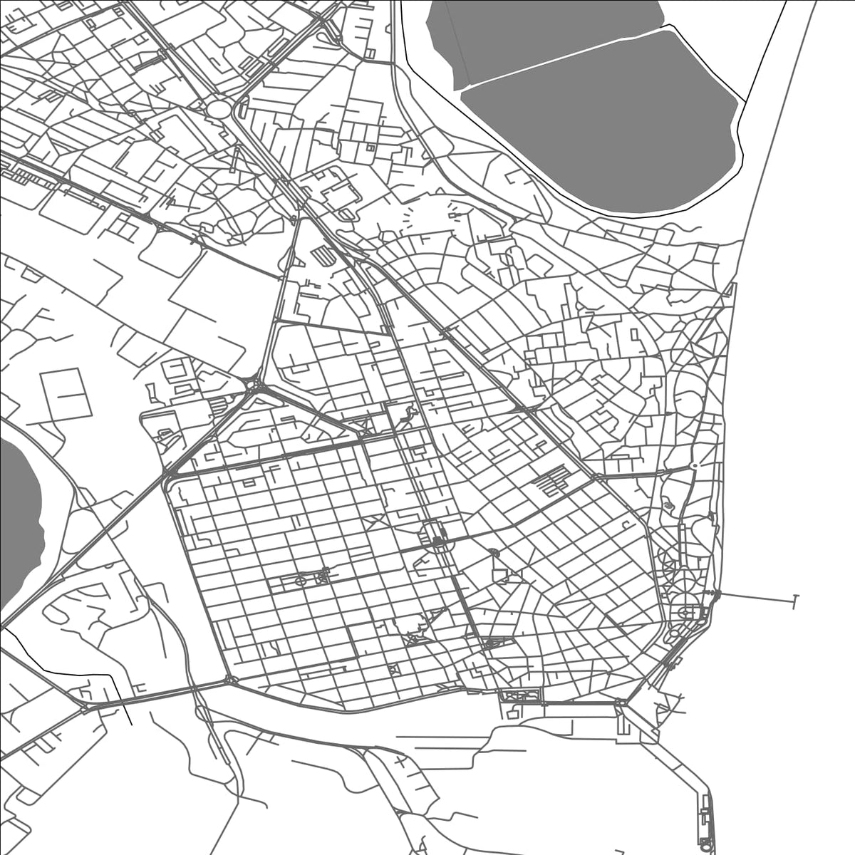 ROAD MAP OF BURGAS, BULGARIA BY MAPBAKES