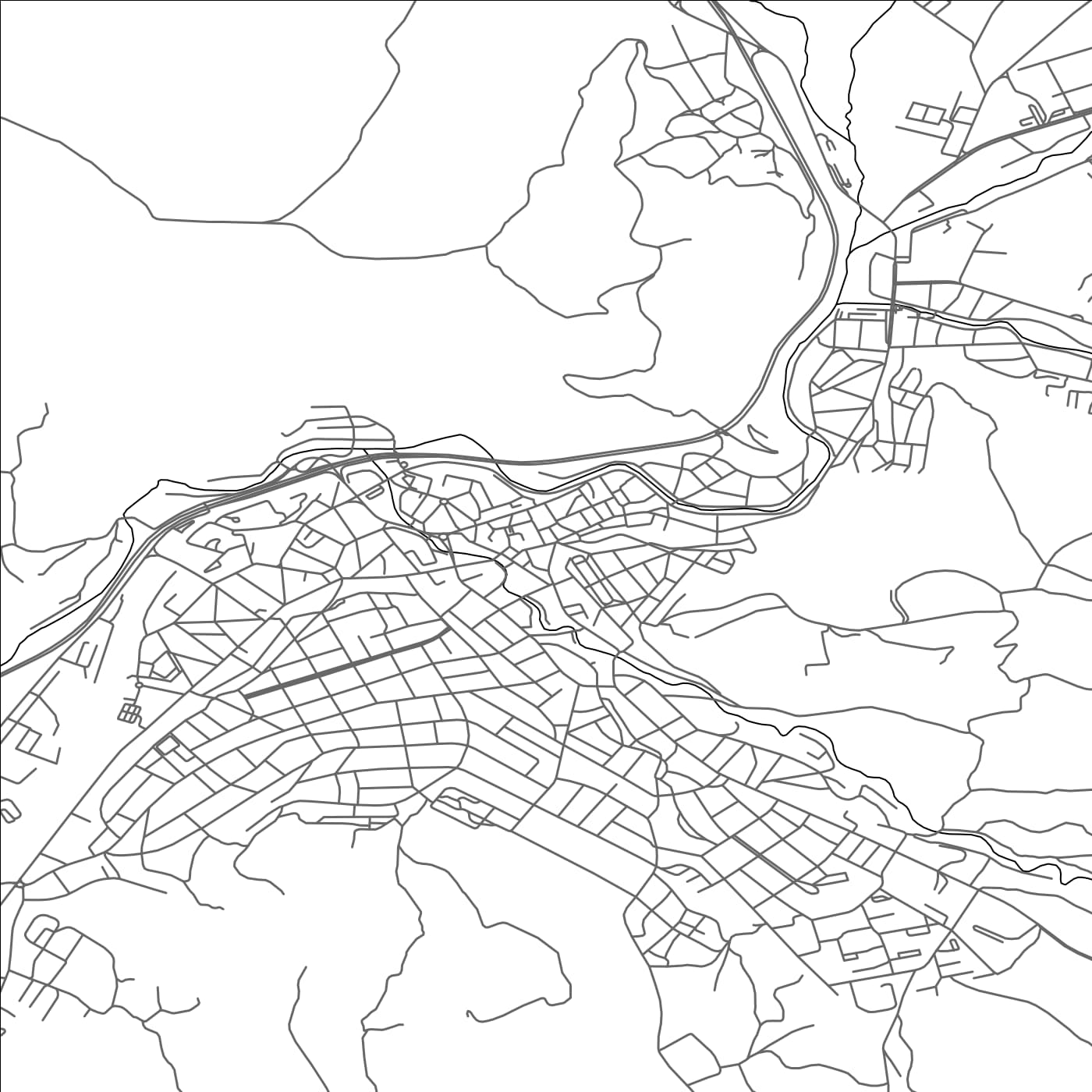 ROAD MAP OF DUPNITSA, BULGARIA BY MAPBAKES