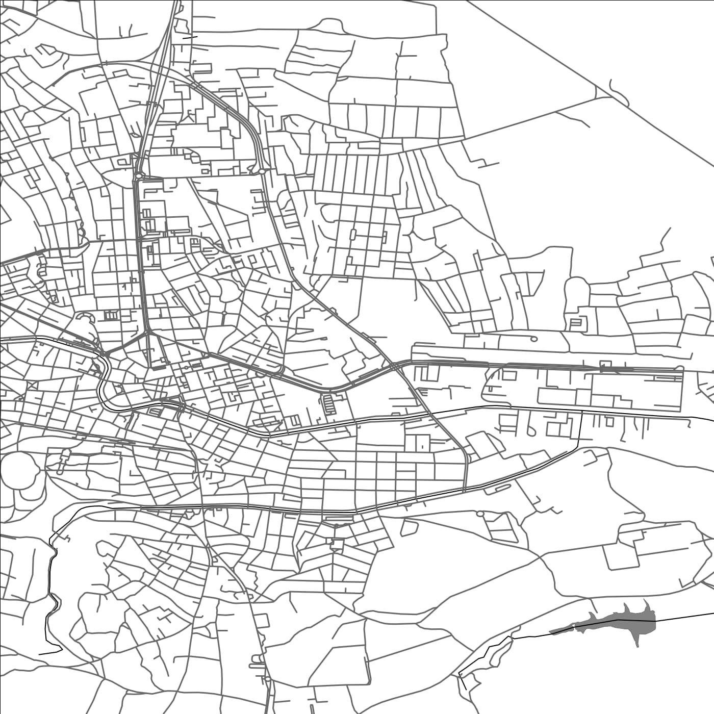 ROAD MAP OF HASKOVO, BULGARIA BY MAPBAKES