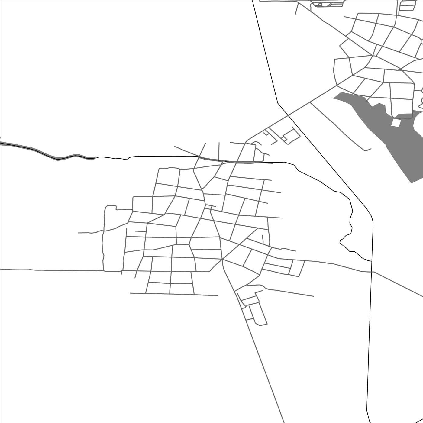 ROAD MAP OF KOSTIEVO, BULGARIA BY MAPBAKES