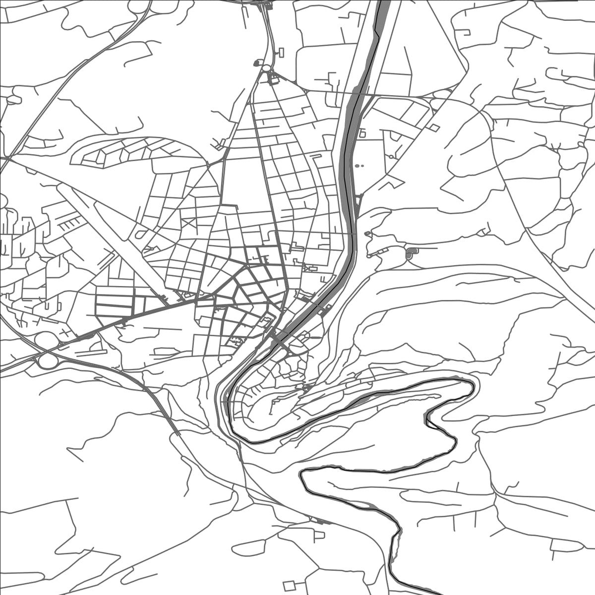 ROAD MAP OF LOVECH, BULGARIA BY MAPBAKES