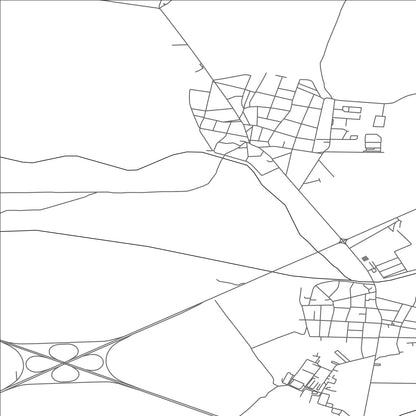 ROAD MAP OF MIROVYANE, BULGARIA BY MAPBAKES