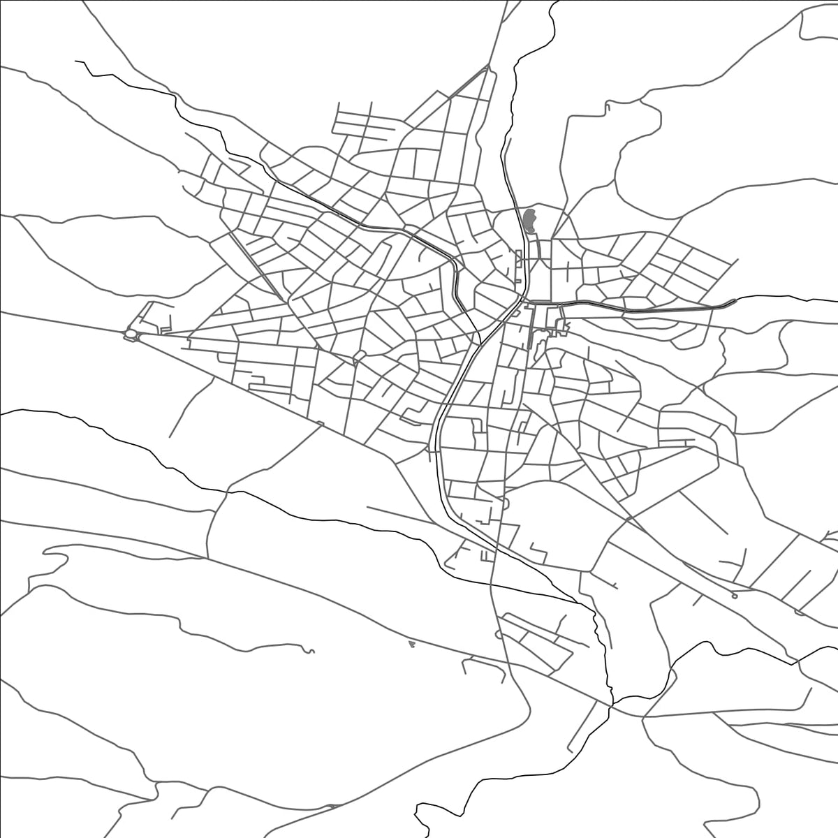 ROAD MAP OF PANAGYURISHTE, BULGARIA BY MAPBAKES
