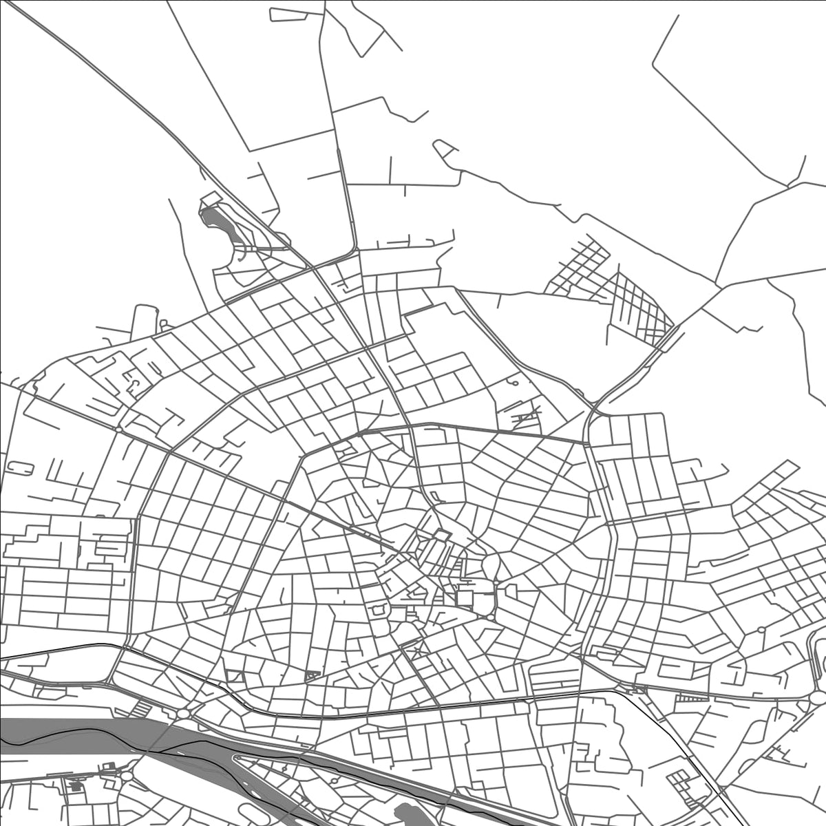 ROAD MAP OF PAZARDZHIK, BULGARIA BY MAPBAKES