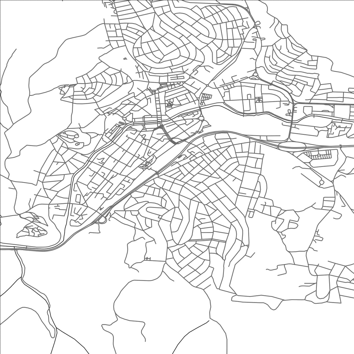 ROAD MAP OF PERNIK, BULGARIA BY MAPBAKES