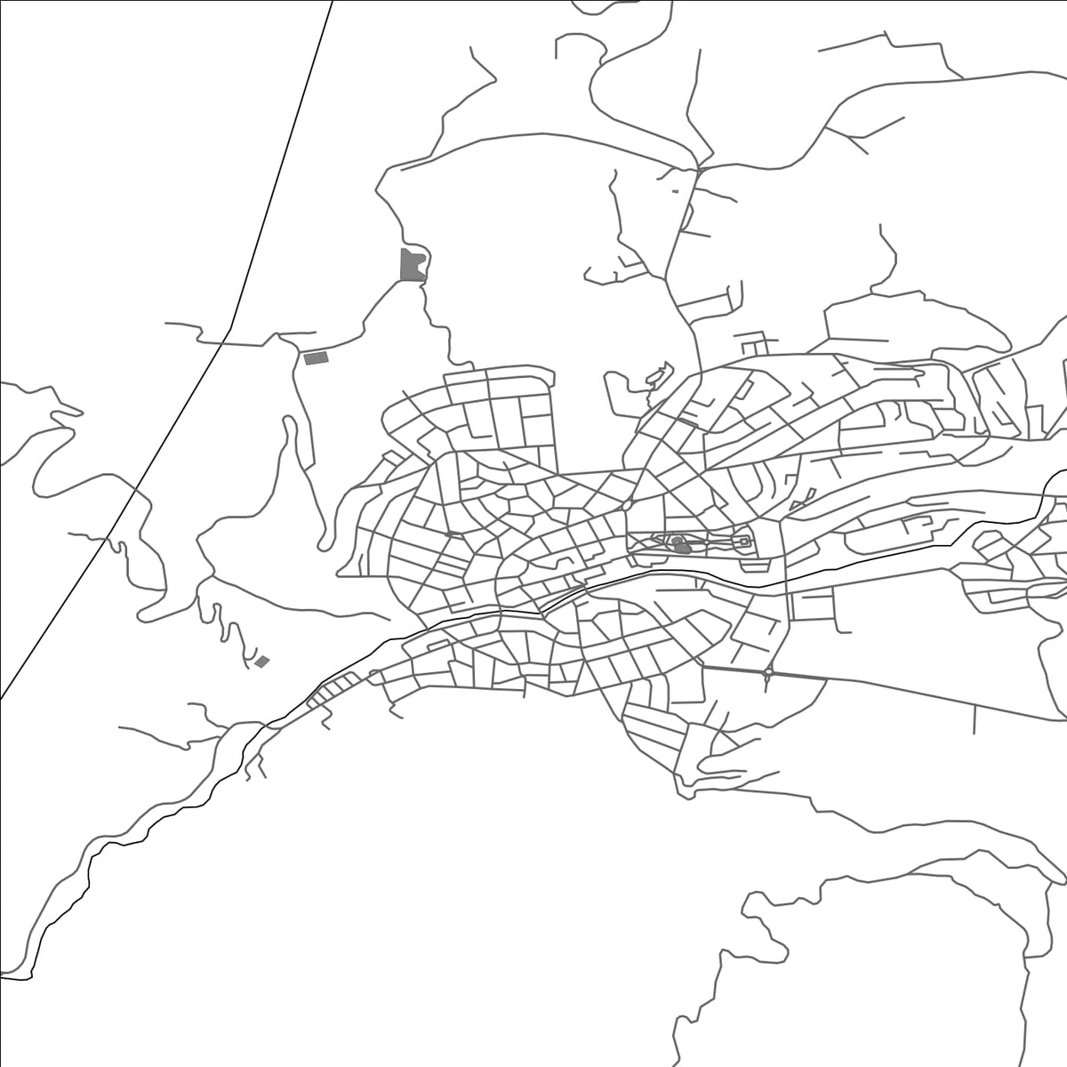 ROAD MAP OF PESHTERA, BULGARIA BY MAPBAKES