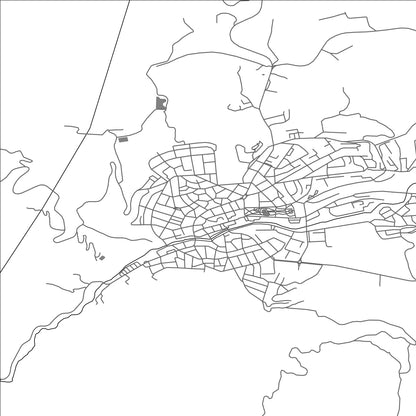 ROAD MAP OF PESHTERA, BULGARIA BY MAPBAKES