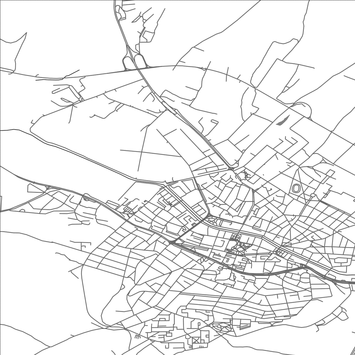 ROAD MAP OF RAZGRAD, BULGARIA BY MAPBAKES