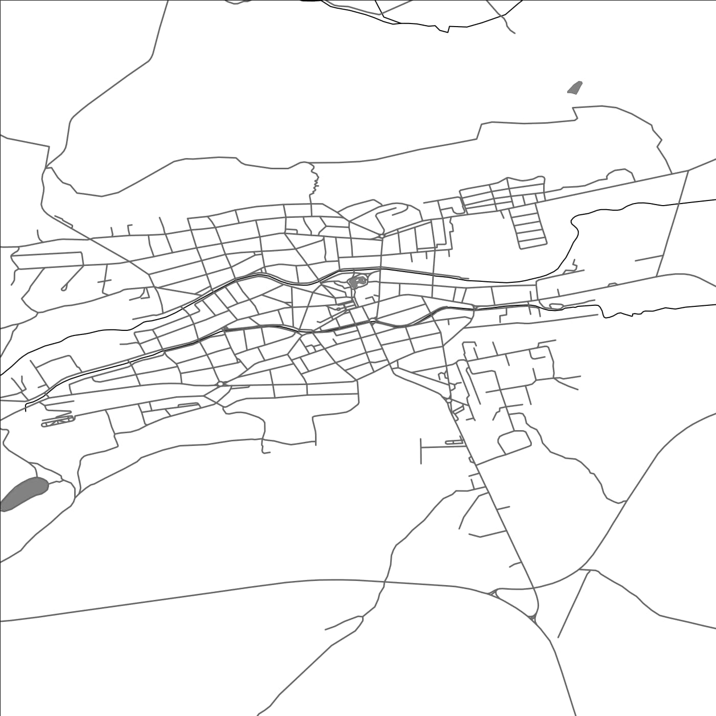 ROAD MAP OF RAZLOG, BULGARIA BY MAPBAKES