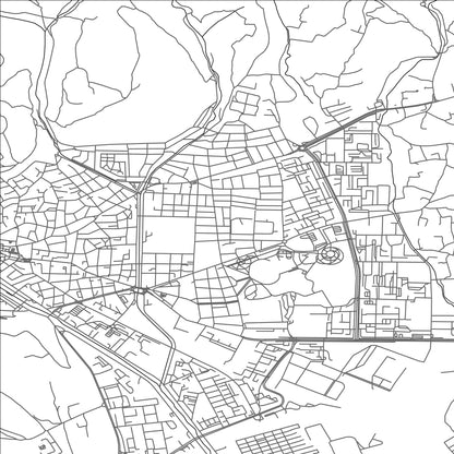 ROAD MAP OF SLIVEN, BULGARIA BY MAPBAKES