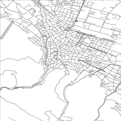 ROAD MAP OF VRATSA, BULGARIA BY MAPBAKES