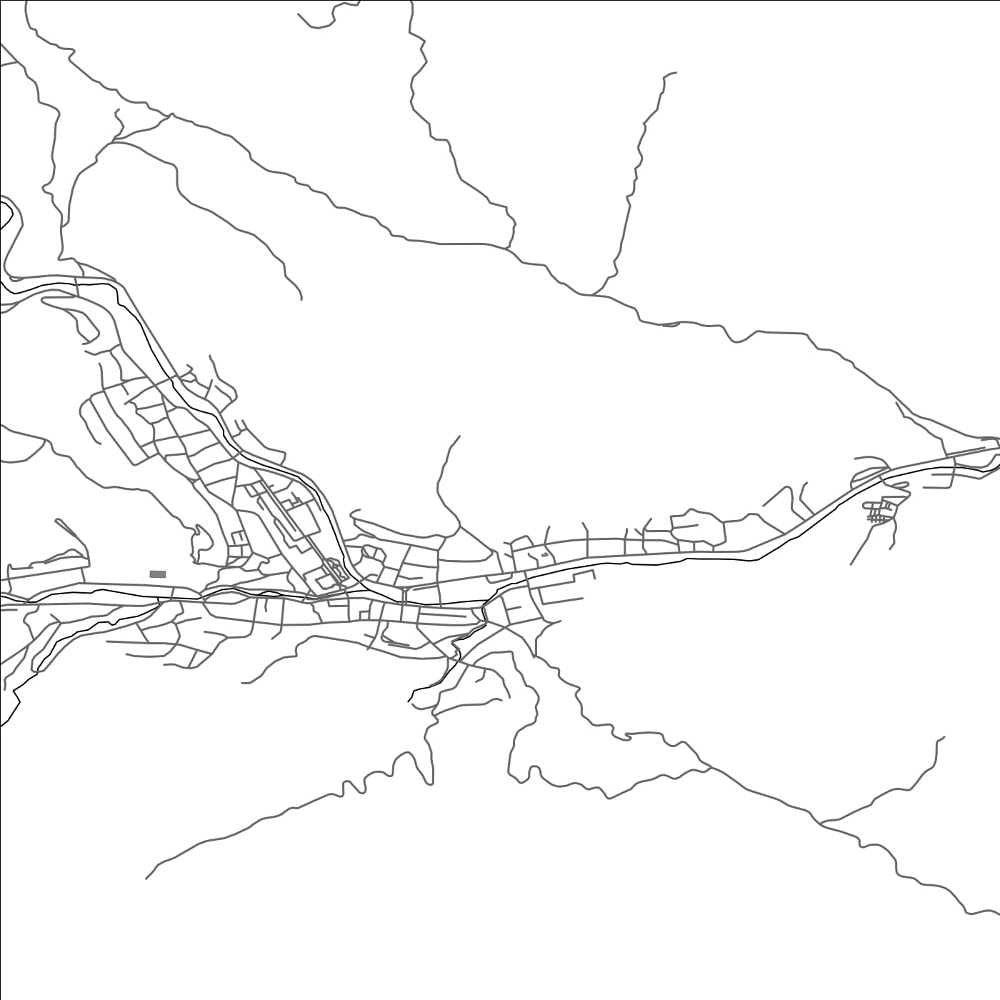 ROAD MAP OF ZLATOGRAD, BULGARIA BY MAPBAKES