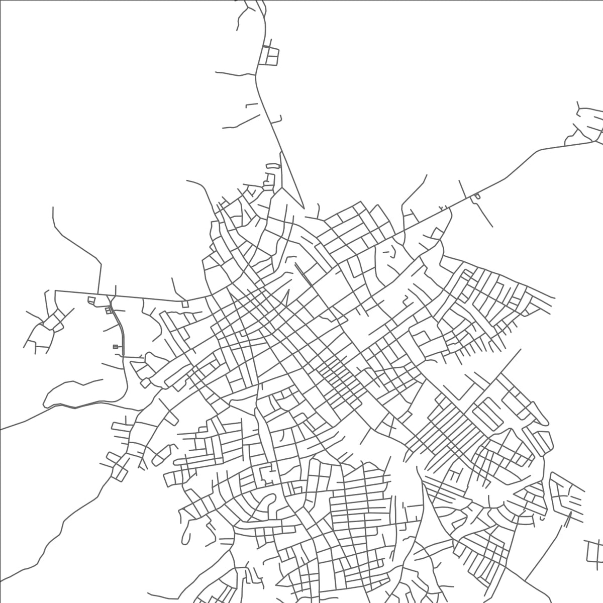 ROAD MAP OF COTUI, DOMINICAN REPUBLIC BY MAPBAKES