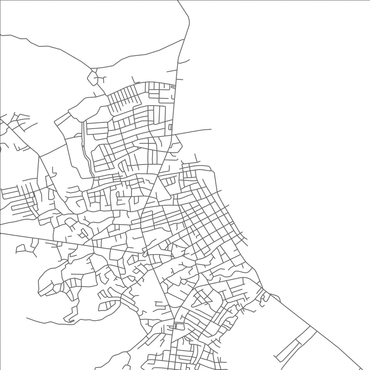 ROAD MAP OF NAGUA, DOMINICAN REPUBLIC BY MAPBAKES