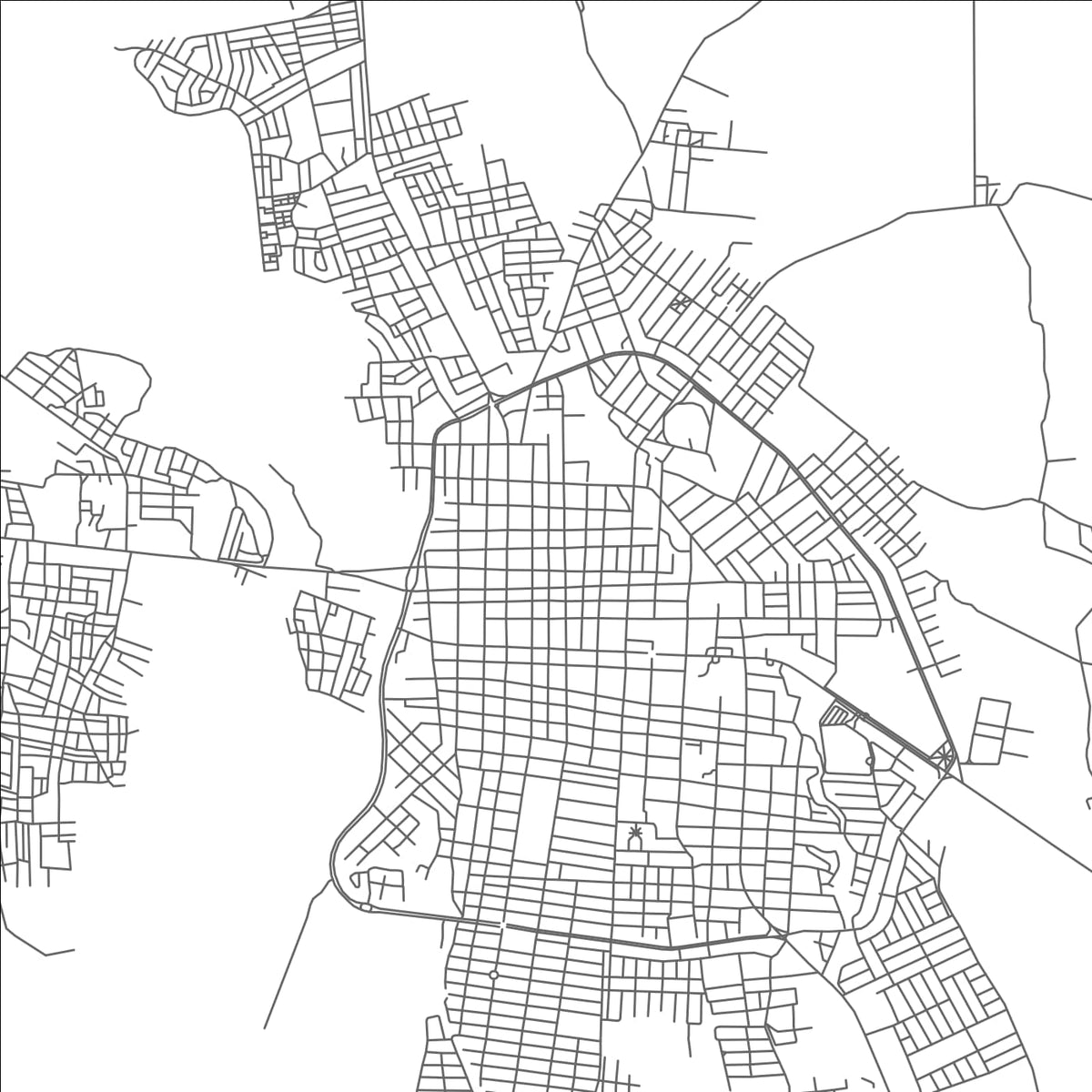 ROAD MAP OF SAN JUAN, DOMINICAN REPUBLIC BY MAPBAKES