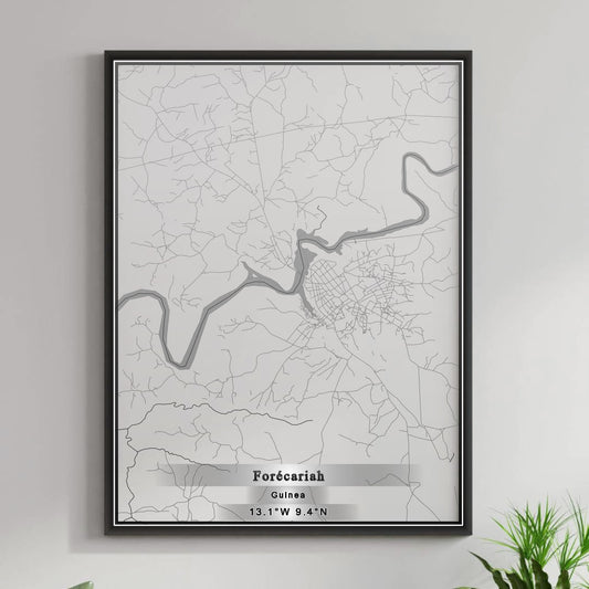 ROAD MAP OF FORÉCARIAH, GUINEA BY MAPBAKES