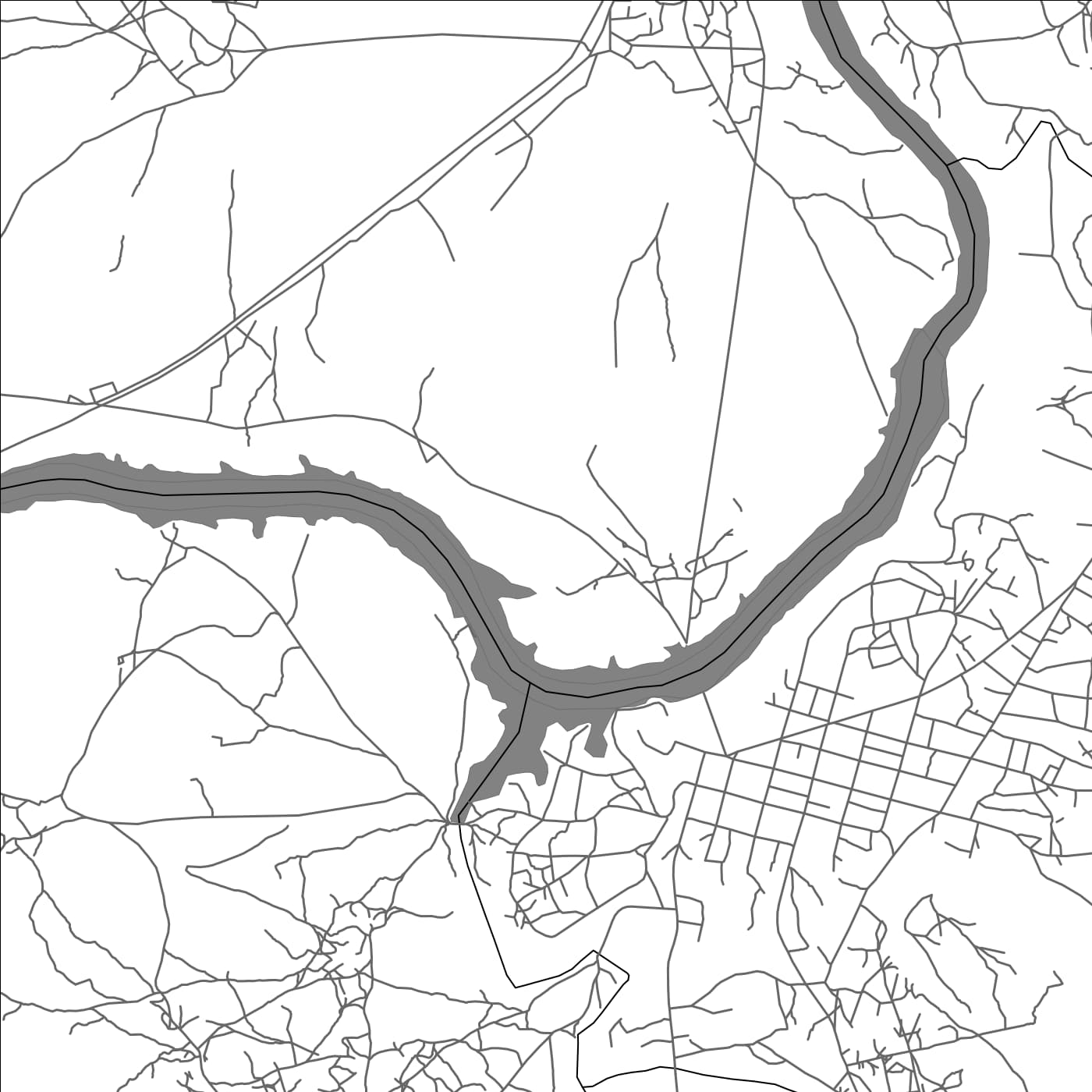 ROAD MAP OF BOKÉ, GUINEA BY MAPBAKES