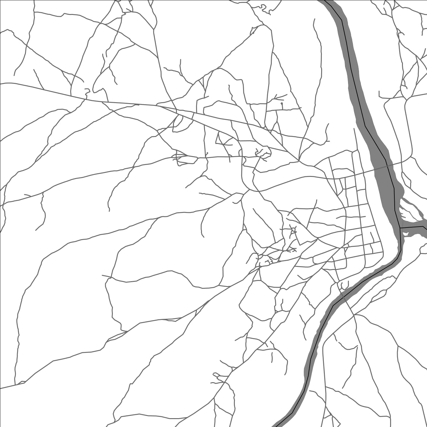 ROAD MAP OF GAOUAL, GUINEA BY MAPBAKES