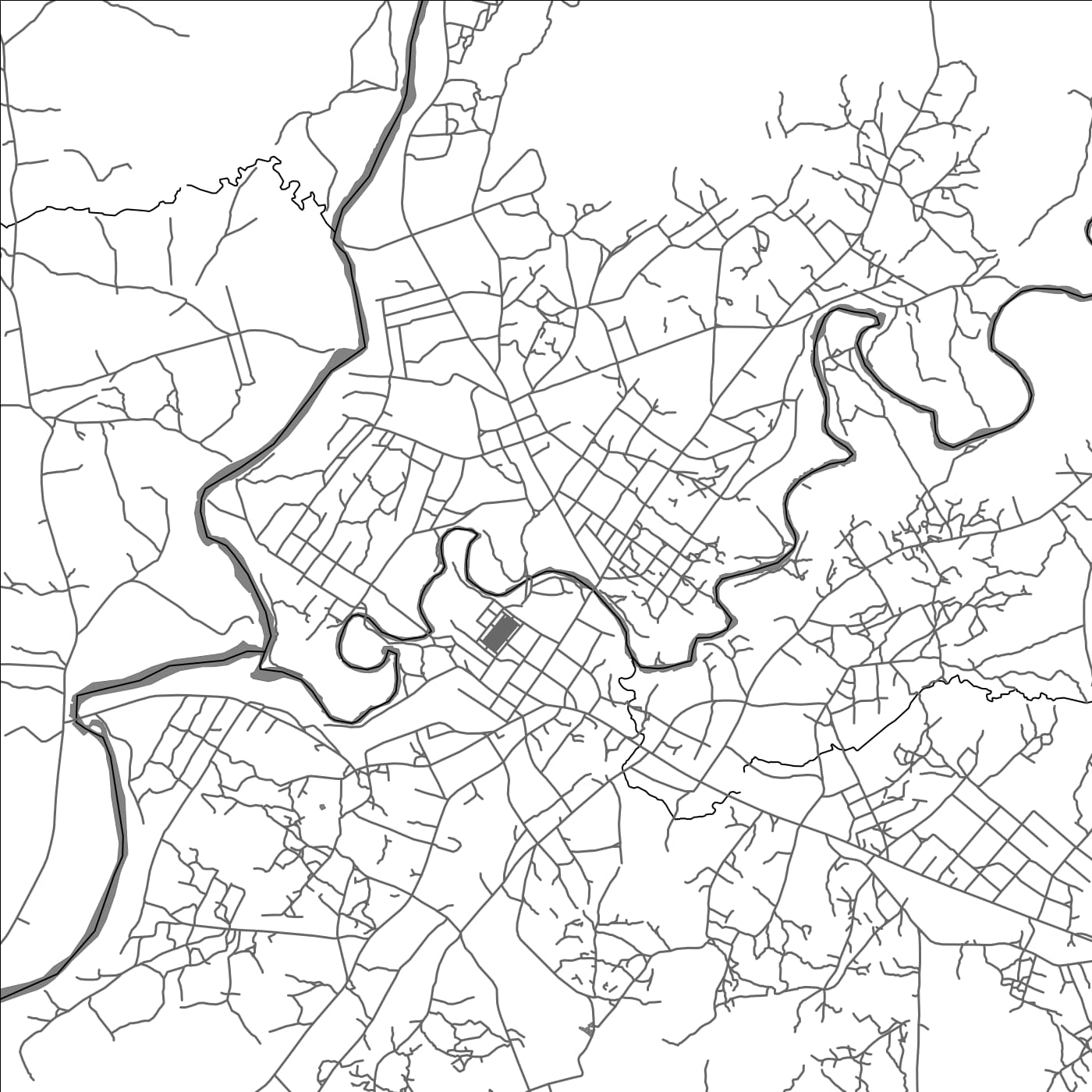 ROAD MAP OF GUÉCKÉDOU, GUINEA BY MAPBAKES