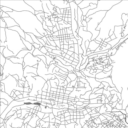 ROAD MAP OF MAMOU, GUINEA BY MAPBAKES