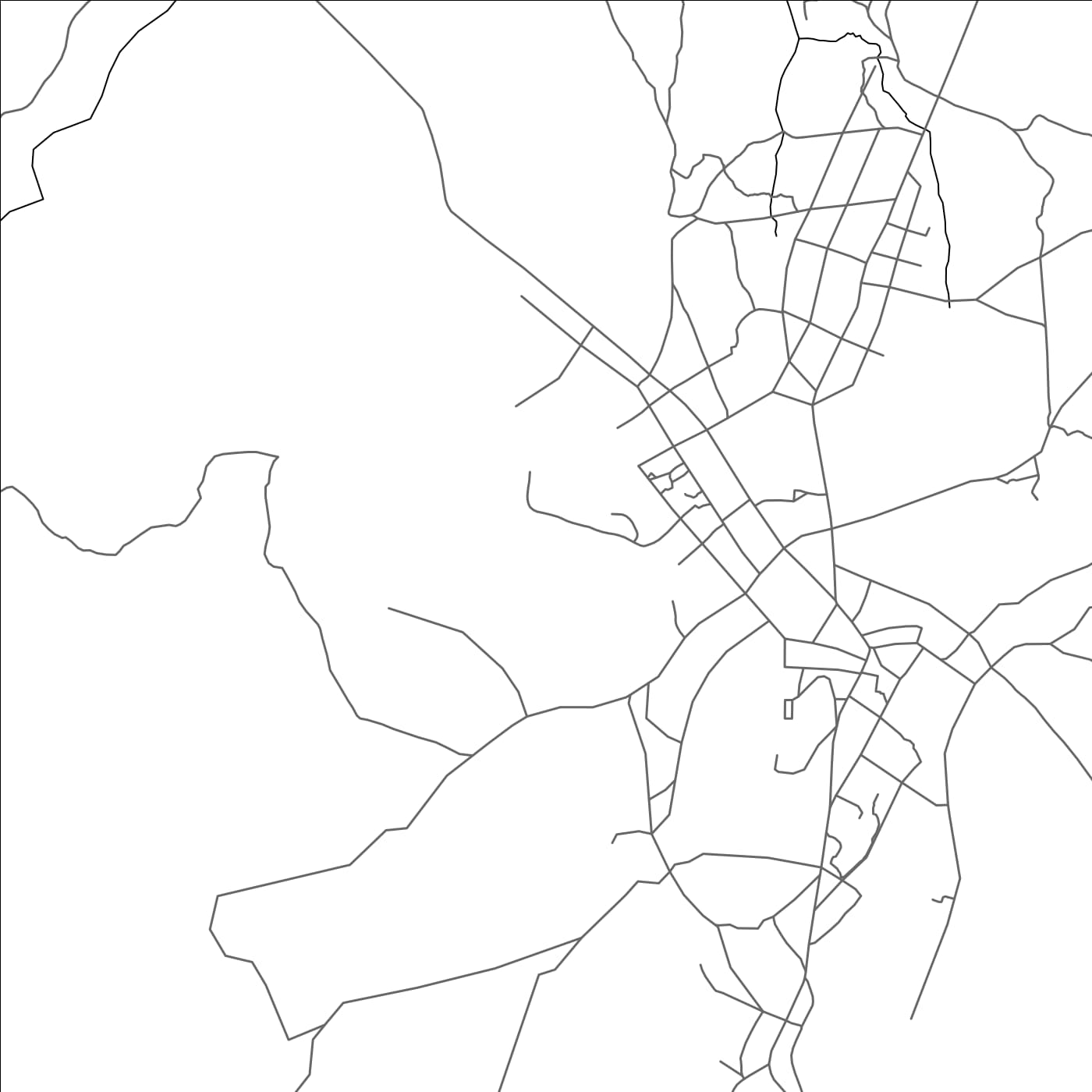 ROAD MAP OF TÉLIMÉLÉ, GUINEA BY MAPBAKES