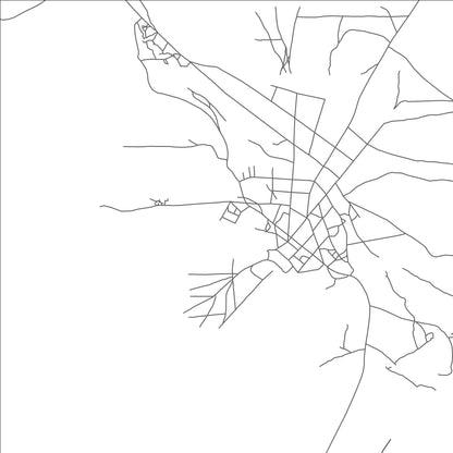 ROAD MAP OF TOUGUÉ, GUINEA BY MAPBAKES