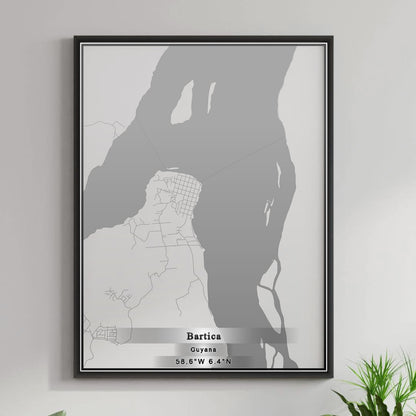 ROAD MAP OF BARTICA, GUYANA BY MAPBAKES