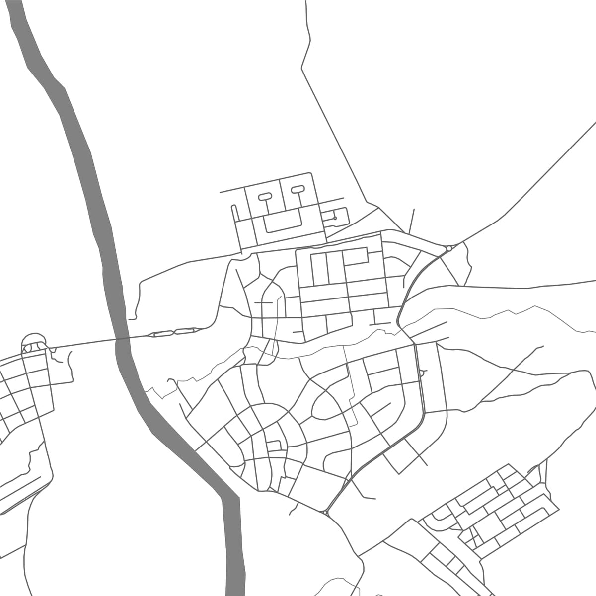 ROAD MAP OF LETHEM, GUYANA BY MAPBAKES