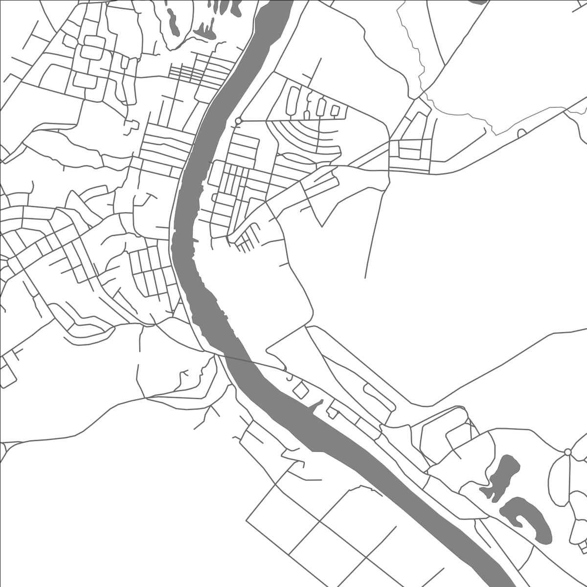 ROAD MAP OF LINDEN, GUYANA BY MAPBAKES