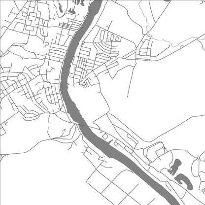 ROAD MAP OF LINDEN, GUYANA BY MAPBAKES