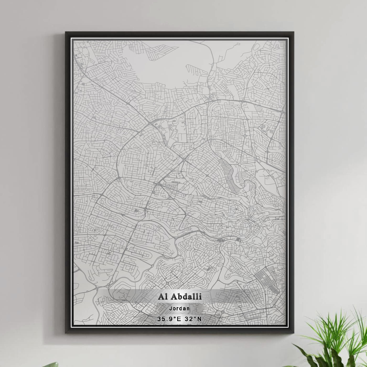 ROAD MAP OF AL ‘ABDALLĪ, JORDAN BY MAPBAKES