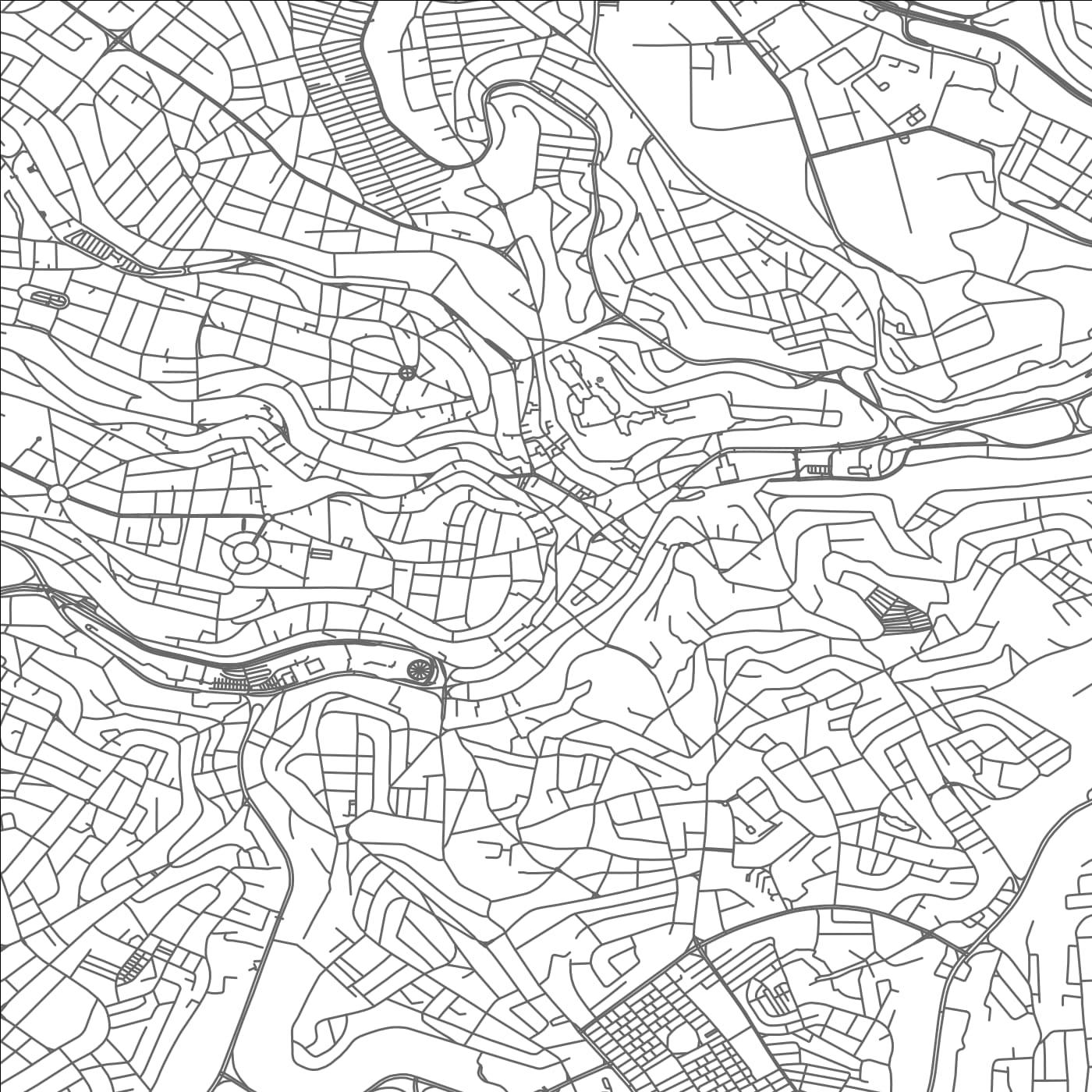 ROAD MAP OF AMMAN, JORDAN BY MAPBAKES