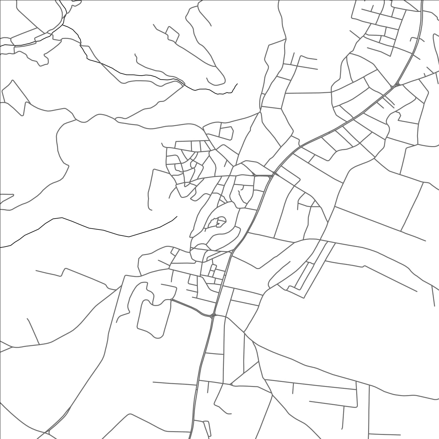 ROAD MAP OF ḨISBĀN, JORDAN BY MAPBAKES