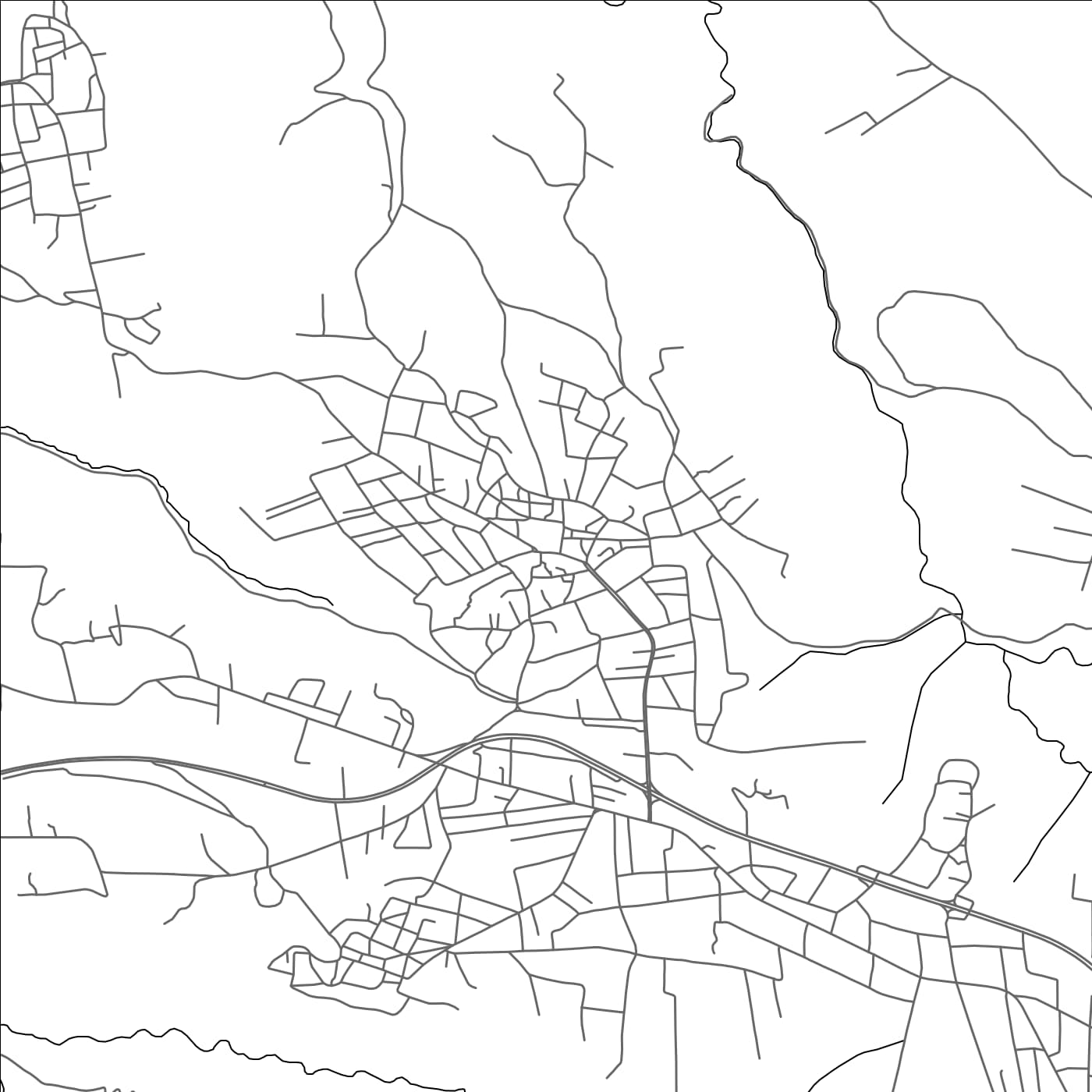 ROAD MAP OF KAFR ASAD, JORDAN BY MAPBAKES