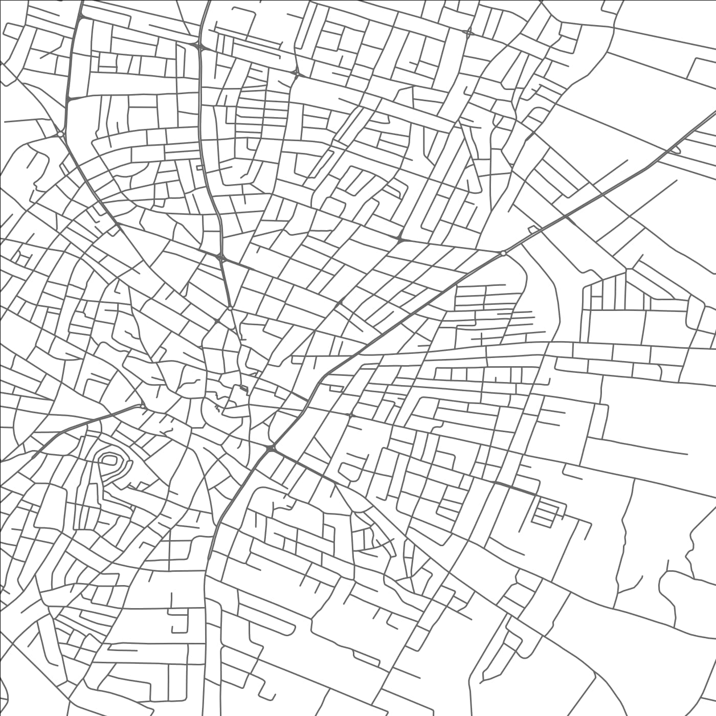 ROAD MAP OF MĀDABĀ, JORDAN BY MAPBAKES