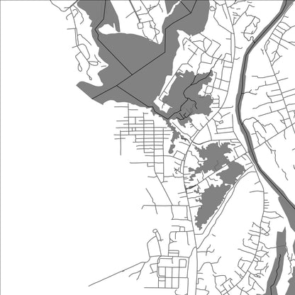 ROAD MAP OF NEW KRU TOWN, LIBERIA BY MAPBAKES