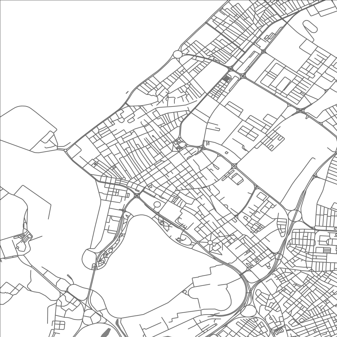 ROAD MAP OF BENGHAZI, LIBYA BY MAPBAKES