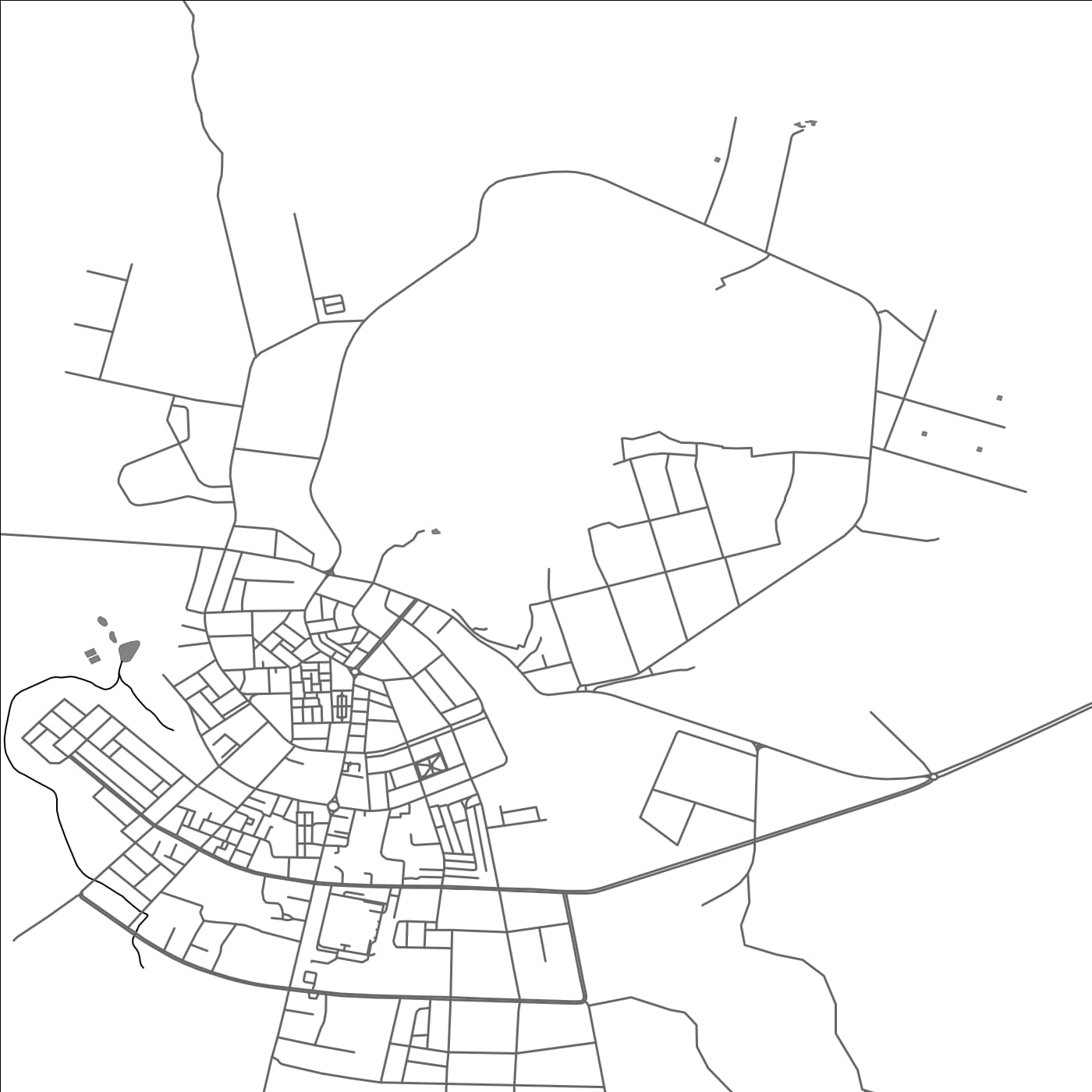 ROAD MAP OF GHADAMIS, LIBYA BY MAPBAKES