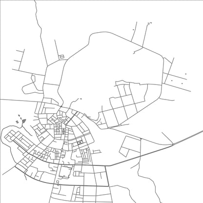 ROAD MAP OF GHADAMIS, LIBYA BY MAPBAKES